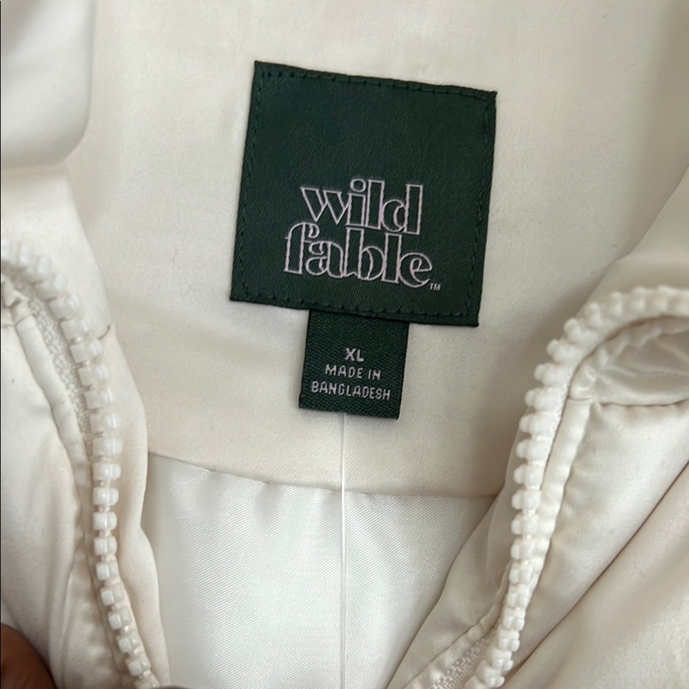 Wild Fable Cream Quilted Vest with High Collar - Picture 2 of 8